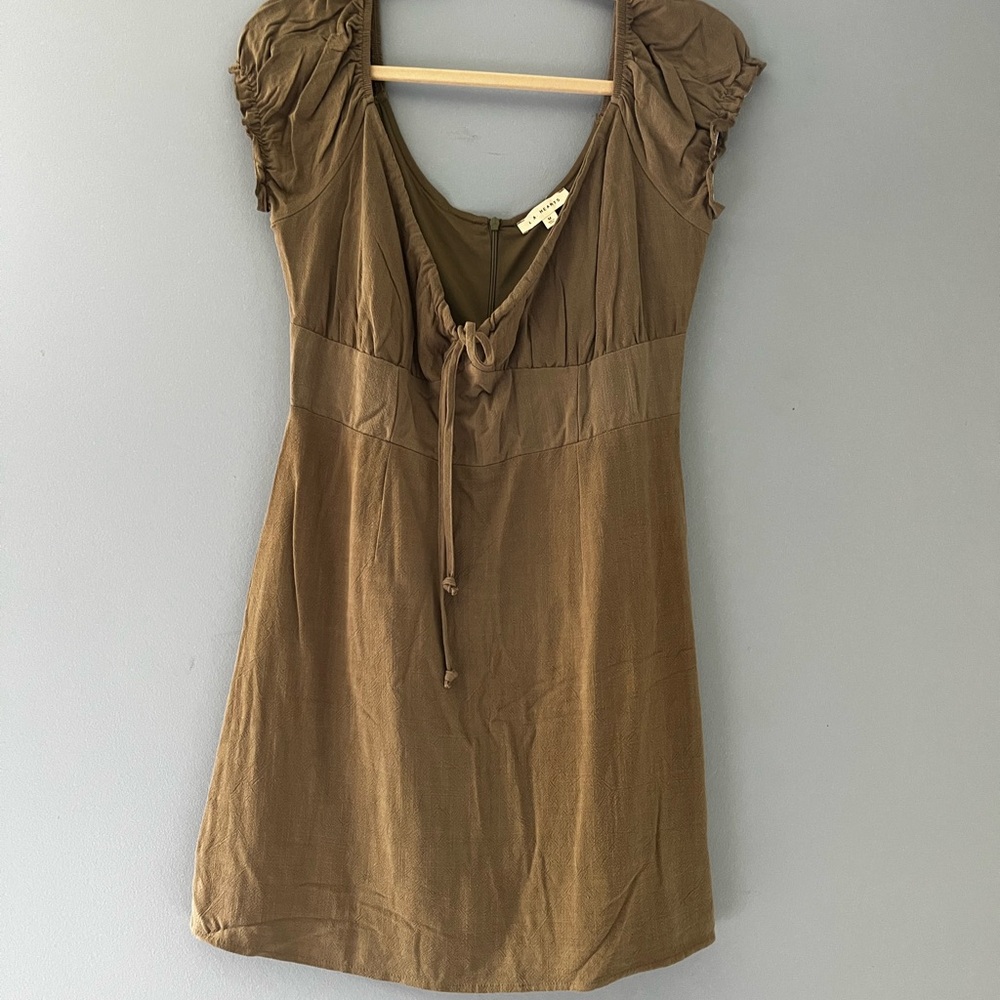 Elegant Brown Mini Dress